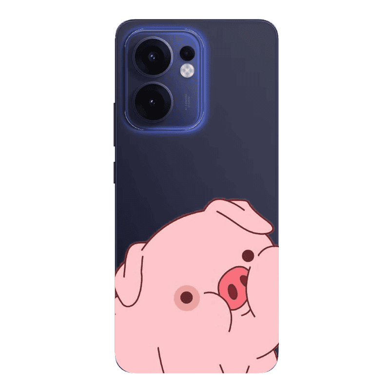Oppo Reno 13 F Piggy 1 Transparent Silicone TPU Θήκη